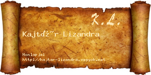 Kajtár Lizandra névjegykártya